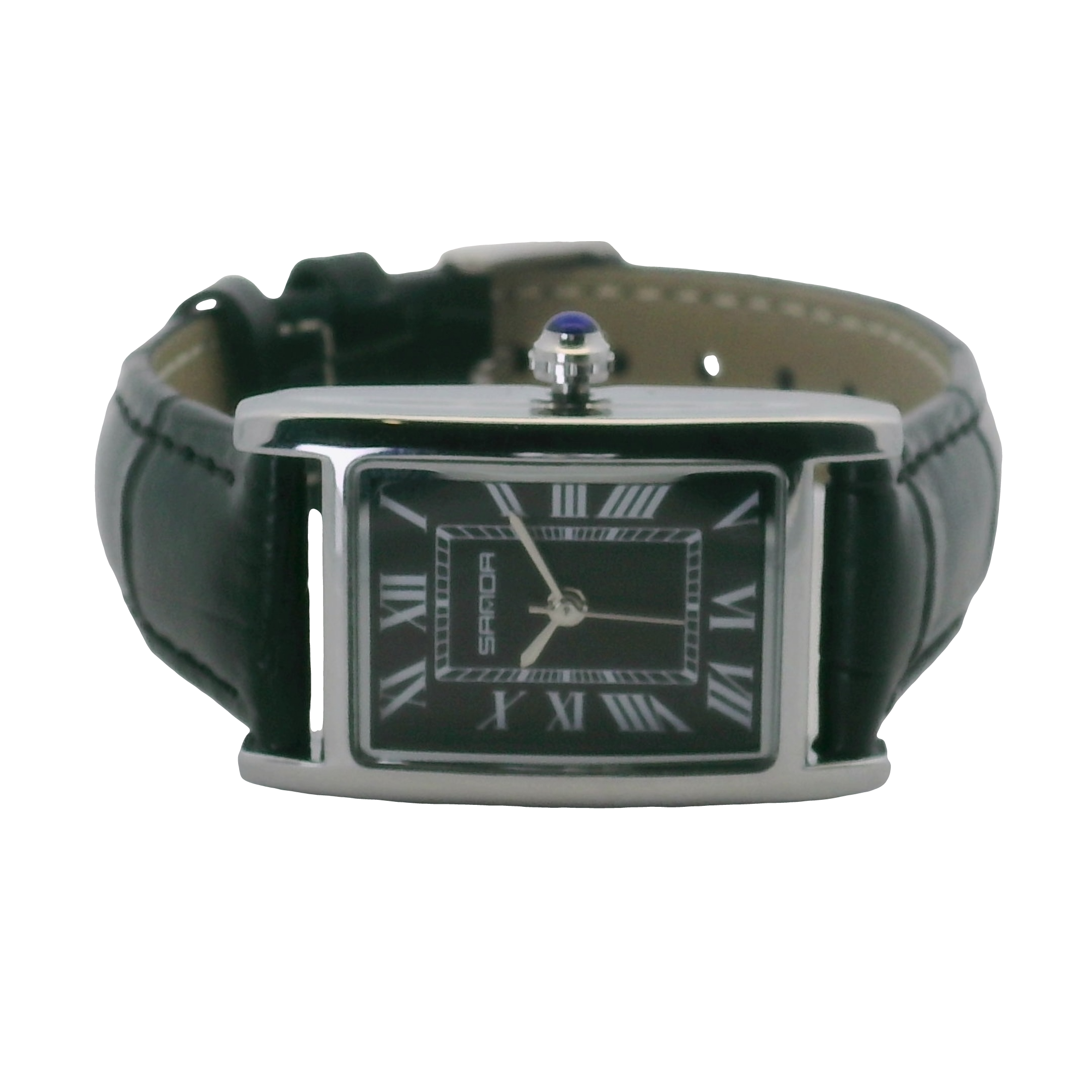 SAMDA WS109LB Elegant "Tank" Ladies Quartz Watch Silver-Tone - 22x25mm