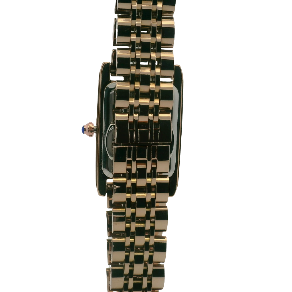 SAMDA WS106BG Elegant "Tank" Ladies Quartz Watch Rose Gold-Tone - 22x25.5mm Rectangular