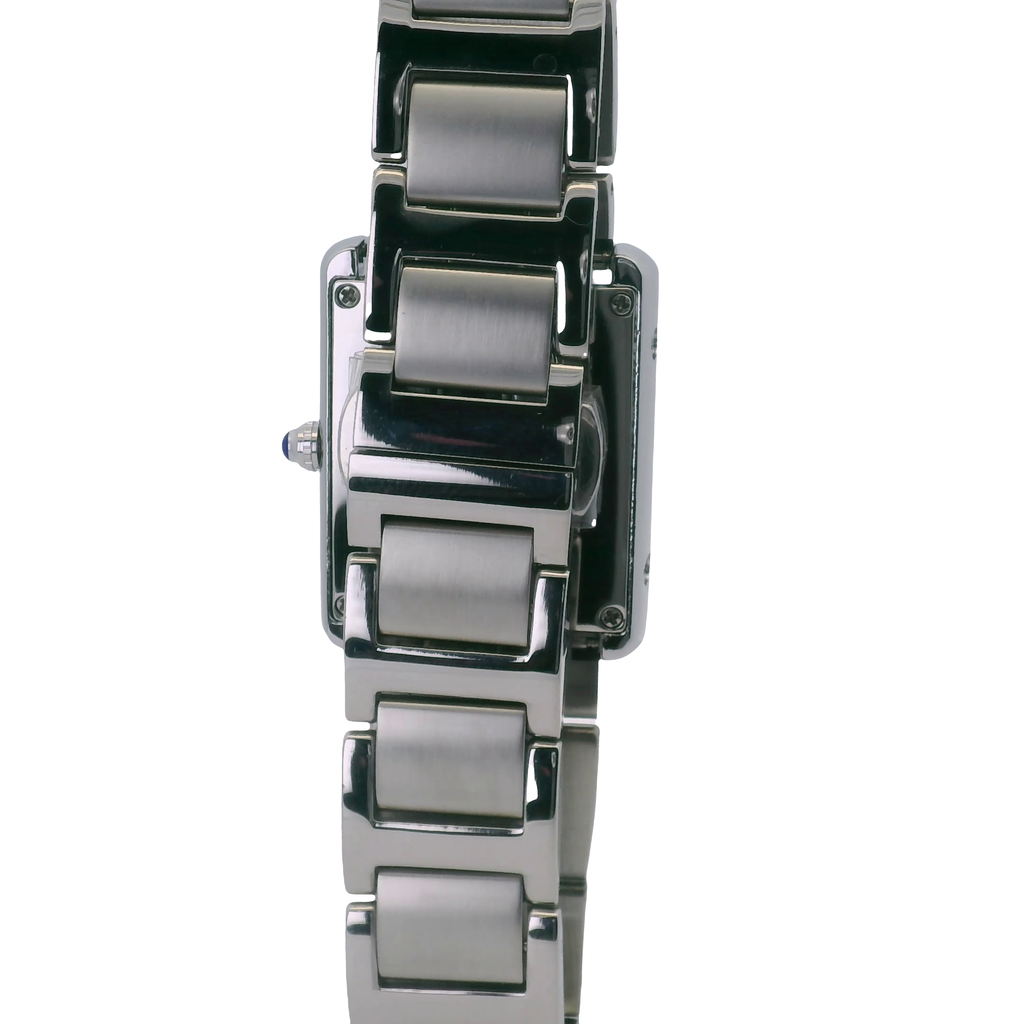 OFNS WS108WS Elegant "Tank" Crystal  Quartz Watch Silver-Tone - 28mm Square