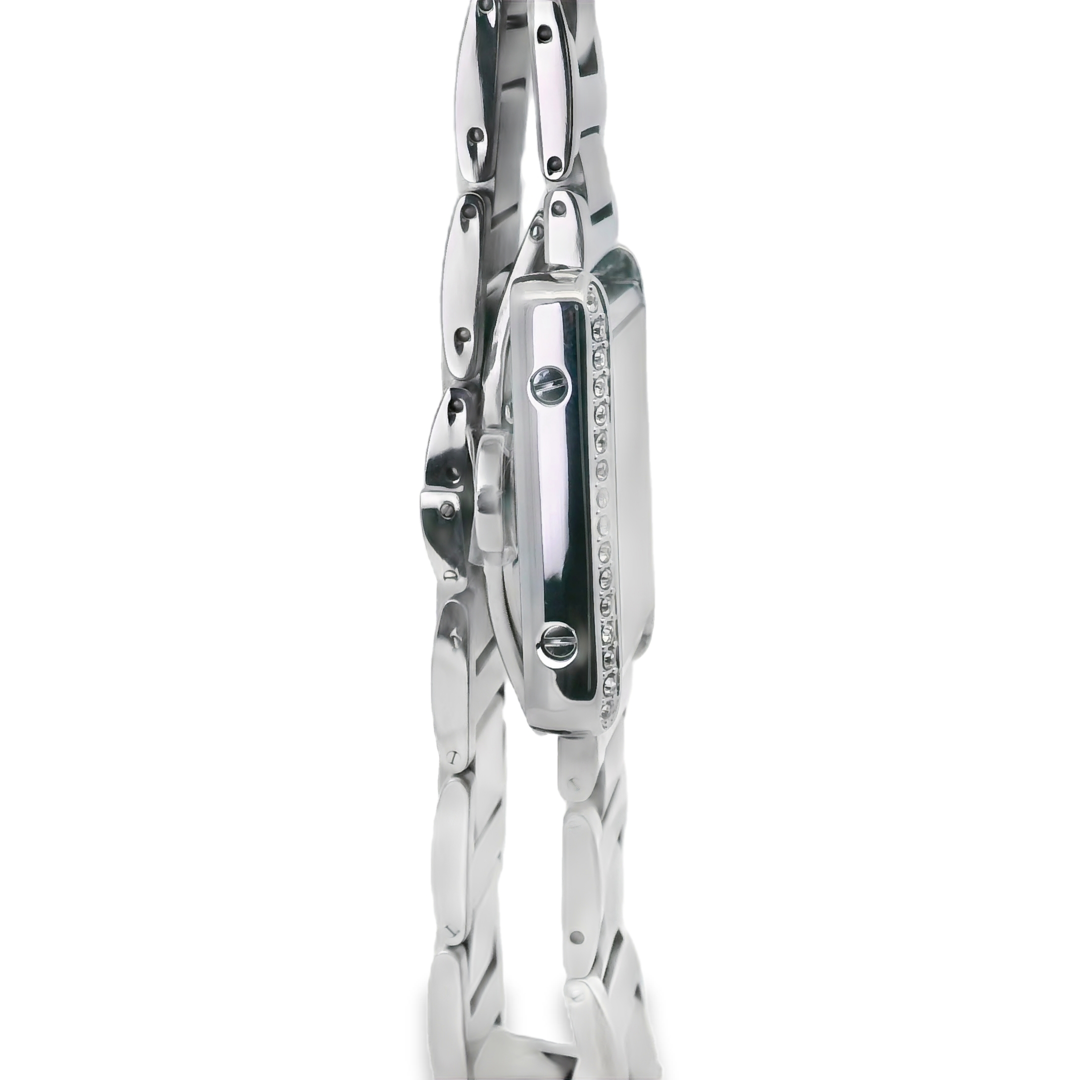 OFNS WS108WS Elegant "Tank" Crystal  Quartz Watch Silver-Tone - 28mm Square