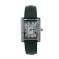 OFNS WS108WL Elegant "Tank" Crystal Small Ladies Quartz Watch Silver-Tone - 24.5mm Square