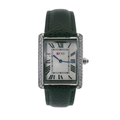 OFNS WS108WLL Elegant "Tank" Large Crystal  Quartz Watch Silver-Tone - 34mm Square