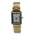 SAMDA WS107G Elegant "Tank" Sun & Moon Ladies Quartz Watch Gold-Tone - 24x31mm Rectangular