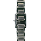 SAMDA WS104SW Elegant "Tank" Large Ladies Quartz Watch Silver-Tone - 27x29mm Rectangular