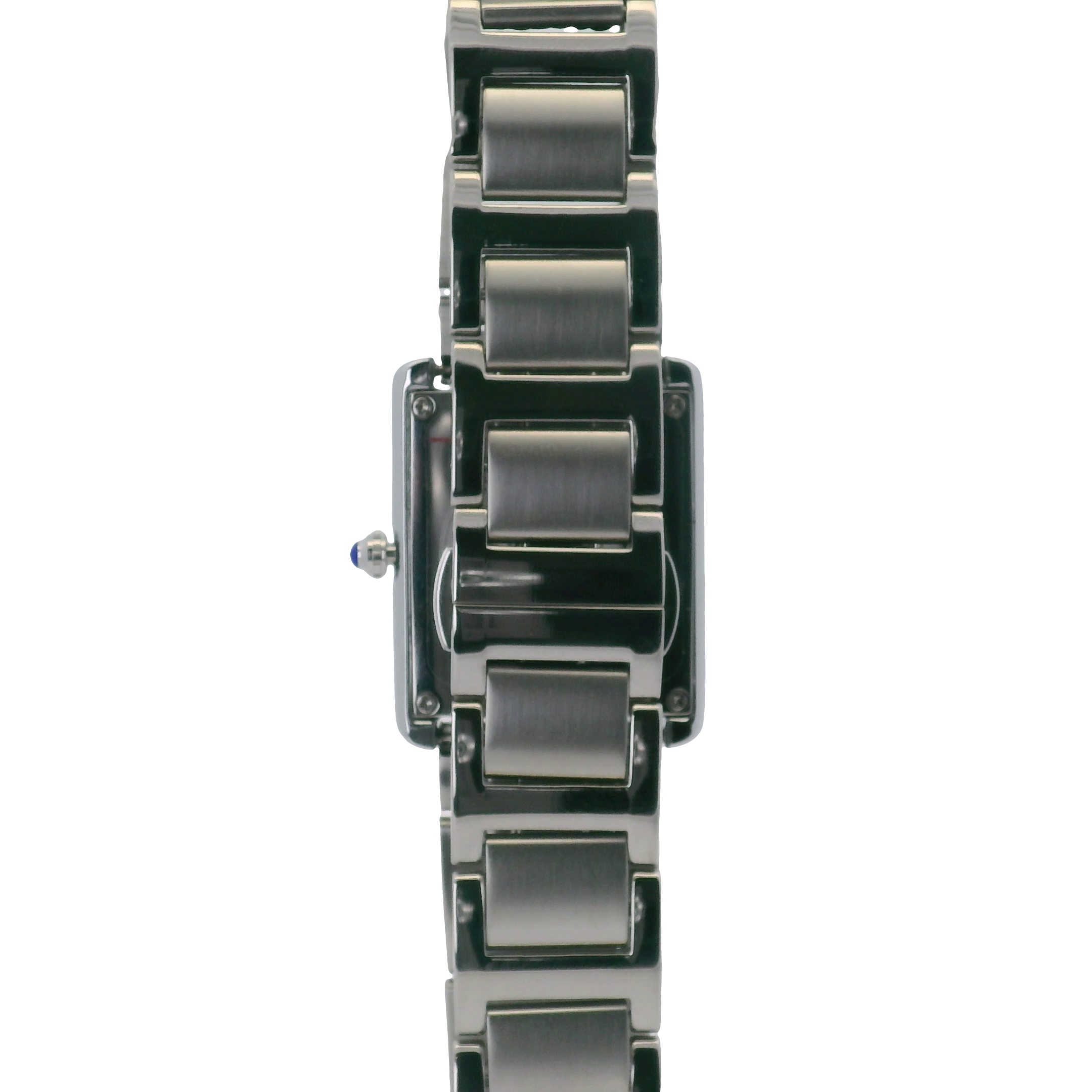 SAMDA WS104SW Elegant "Tank" Large Ladies Quartz Watch Silver-Tone - 27x29mm Rectangular