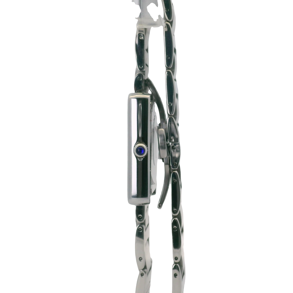 SAMDA WS104SB Elegant "Tank" Ladies Quartz Watch Silver-Tone - 24x31mm Rectangular