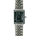 SAMDA WS104JBM Elegant "Tank" Large Ladies Quartz Watch Silver-Tone - 27x29mm Rectangular