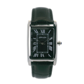 SAMDA WS102LB Elegant "Tank" Large Ladies Quartz Watch Silver-Tone 27.5x31mm Rectangular