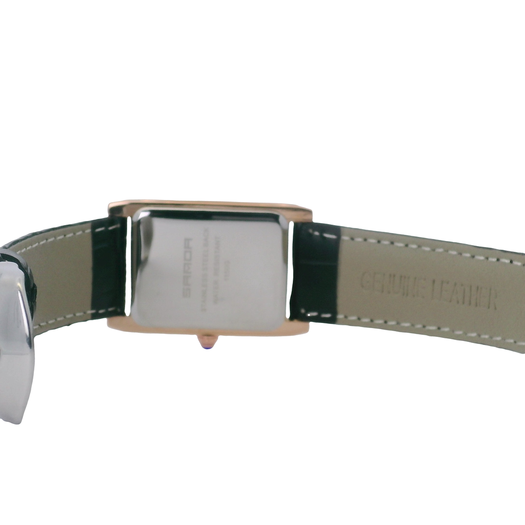 SAMDA WS102GW Elegant "Tank" Ladies Small Quartz Watch Rose Gold-Tone 22x25mm Rectangular