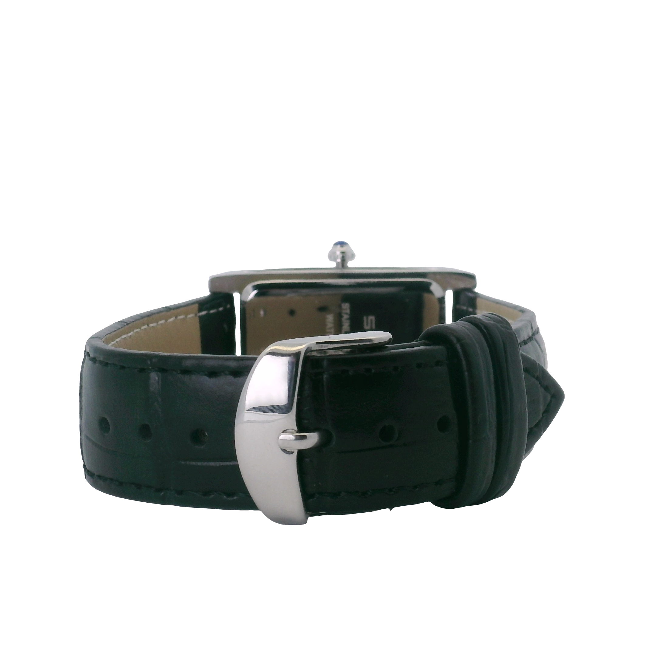 SAMDA WS102W Elegant "Tank" Ladies Quartz Watch Silver-Tone - 24x31mm Rectangular