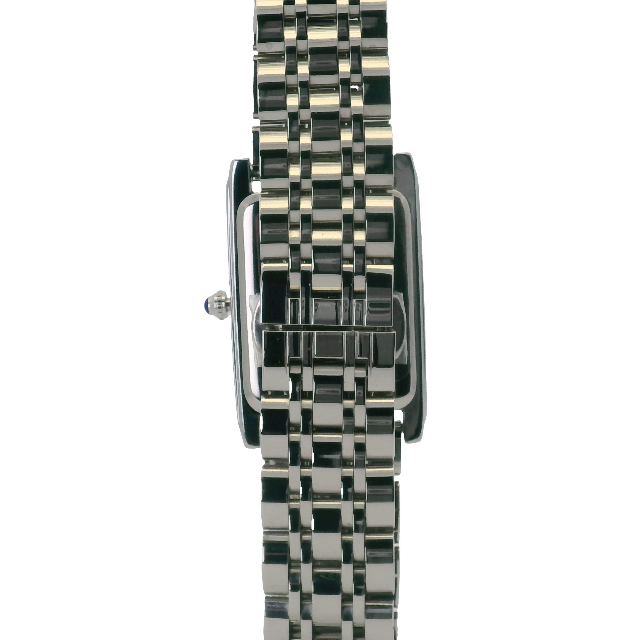 SAMDA WS102SW Elegant "Tank" Ladies Quartz Watch Silver-Tone - 24 x 31mm Rectangular
