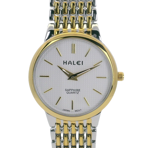 Halei Quartz Japanese Movement Stainless Steel Sapphire Watch 28mm