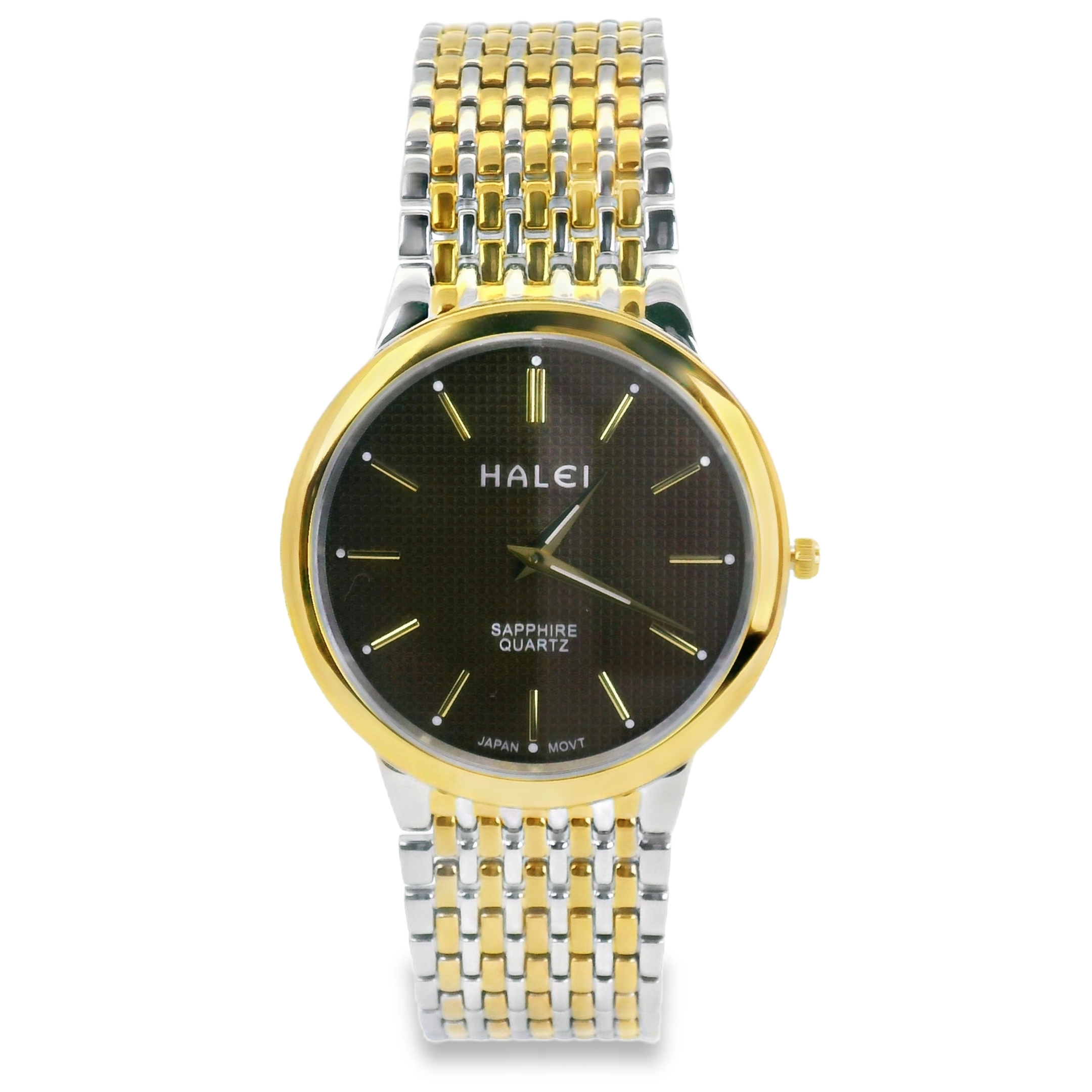 Halei Quartz Japanese Movement Stainless Steel Sapphire Watch 41 mm