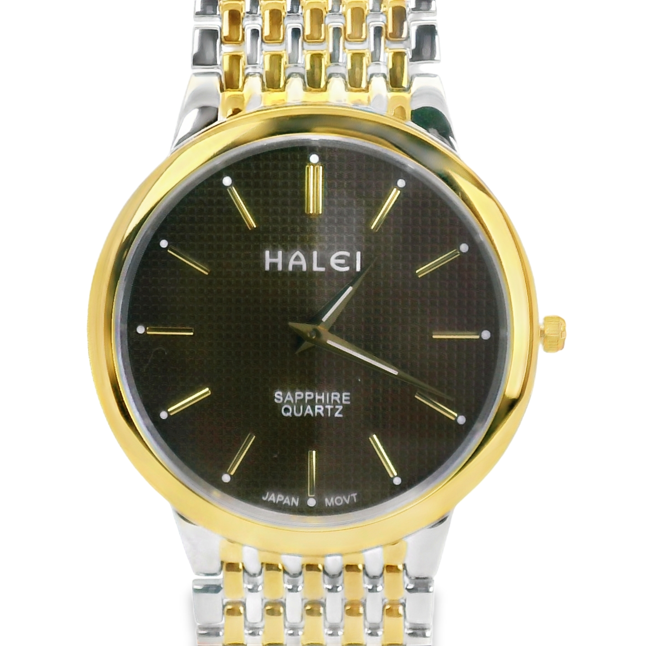 Halei Quartz Japanese Movement Stainless Steel Sapphire Watch 41 mm