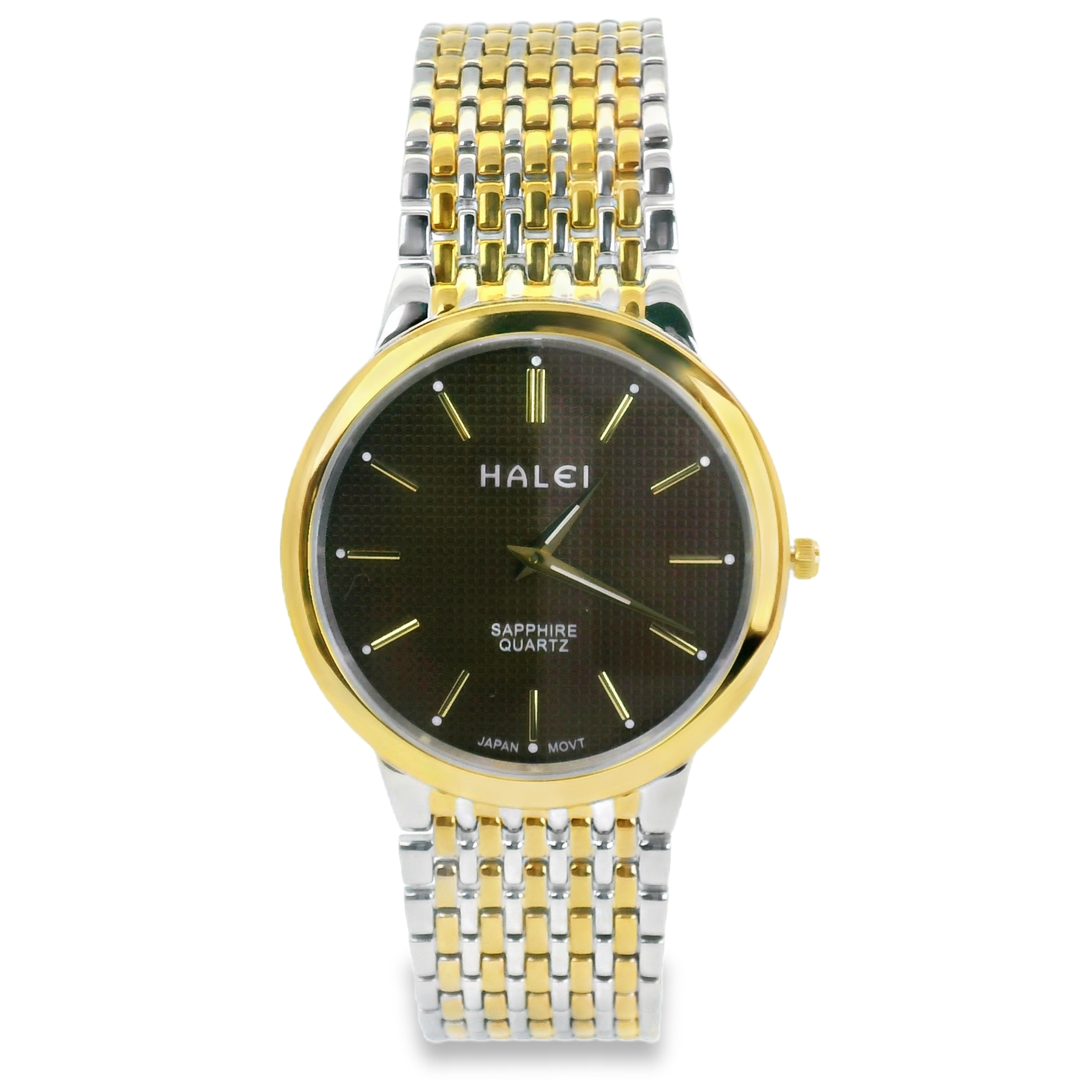 Halei Quartz Japanese Movement Stainless Steel Sapphire Watch 41 mm