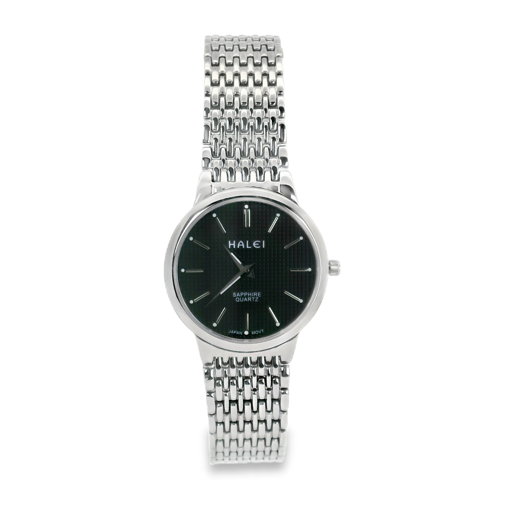 Halei Quartz Japanese Movement Stainless Steel Sapphire Watch 28 mm
