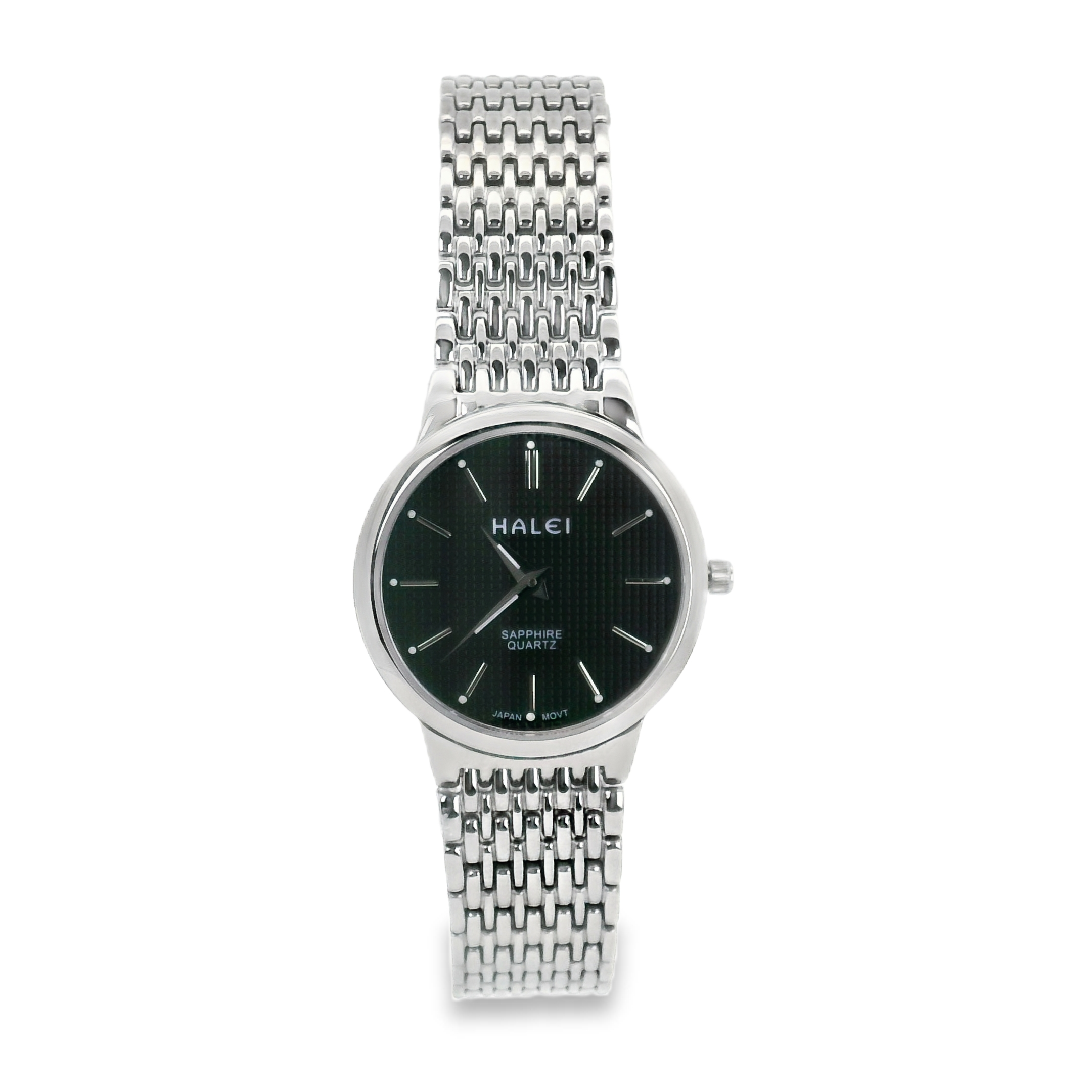 Halei Quartz Japanese Movement Stainless Steel Sapphire Watch 28 mm