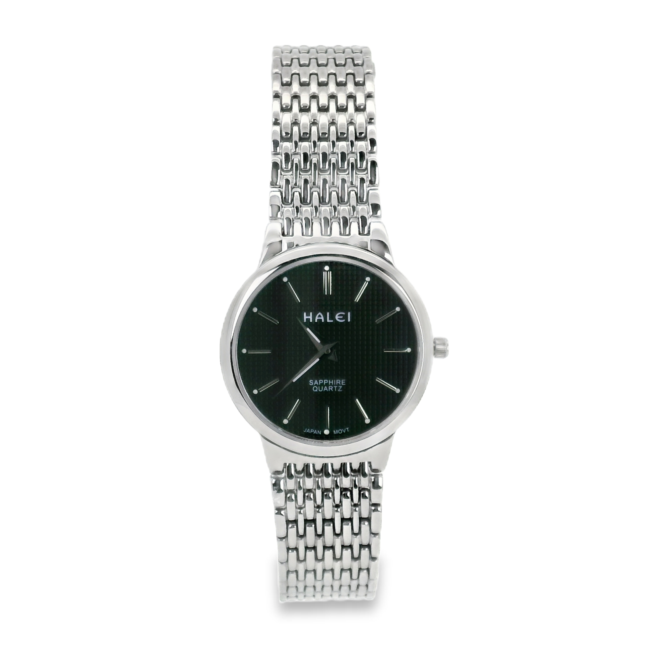 Halei Quartz Japanese Movement Stainless Steel Sapphire Watch 28 mm
