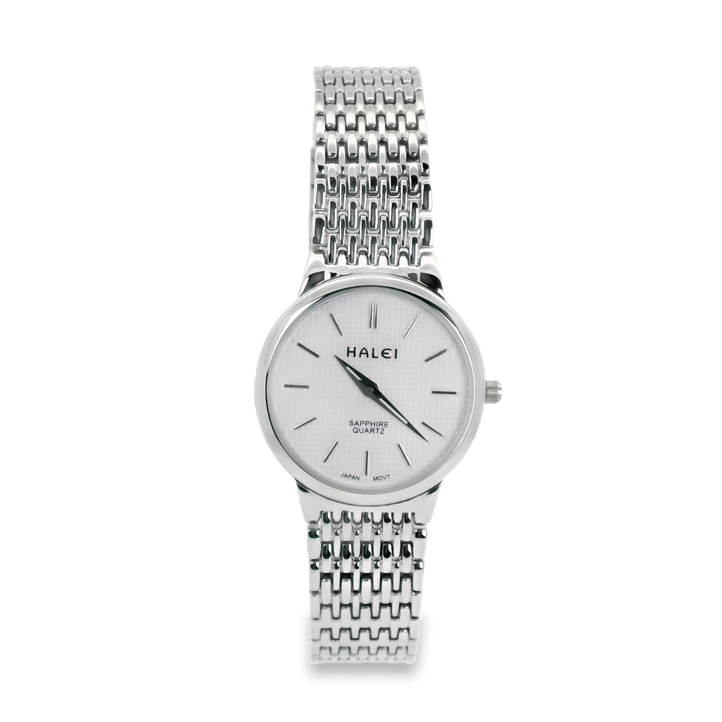 Halei Quartz Japanese Movement Stainless Steel Sapphire Watch 28 mm