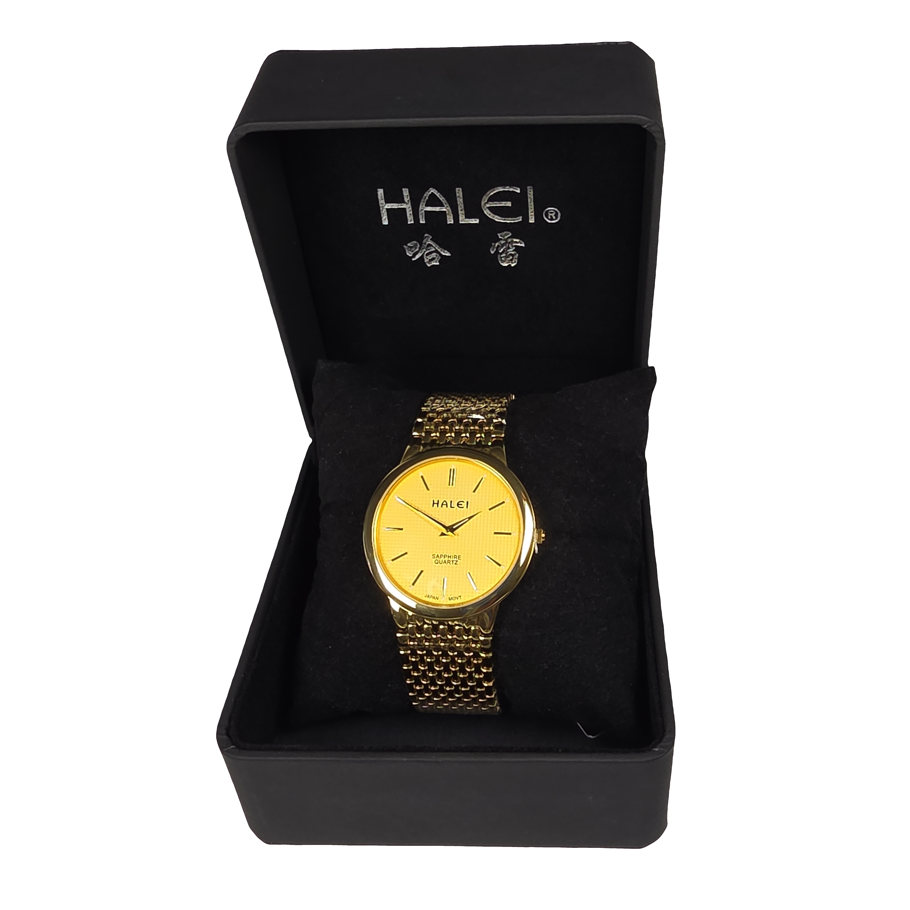 Halei Quartz Japanese Movement Stainless Steel Sapphire Watch 41 mm