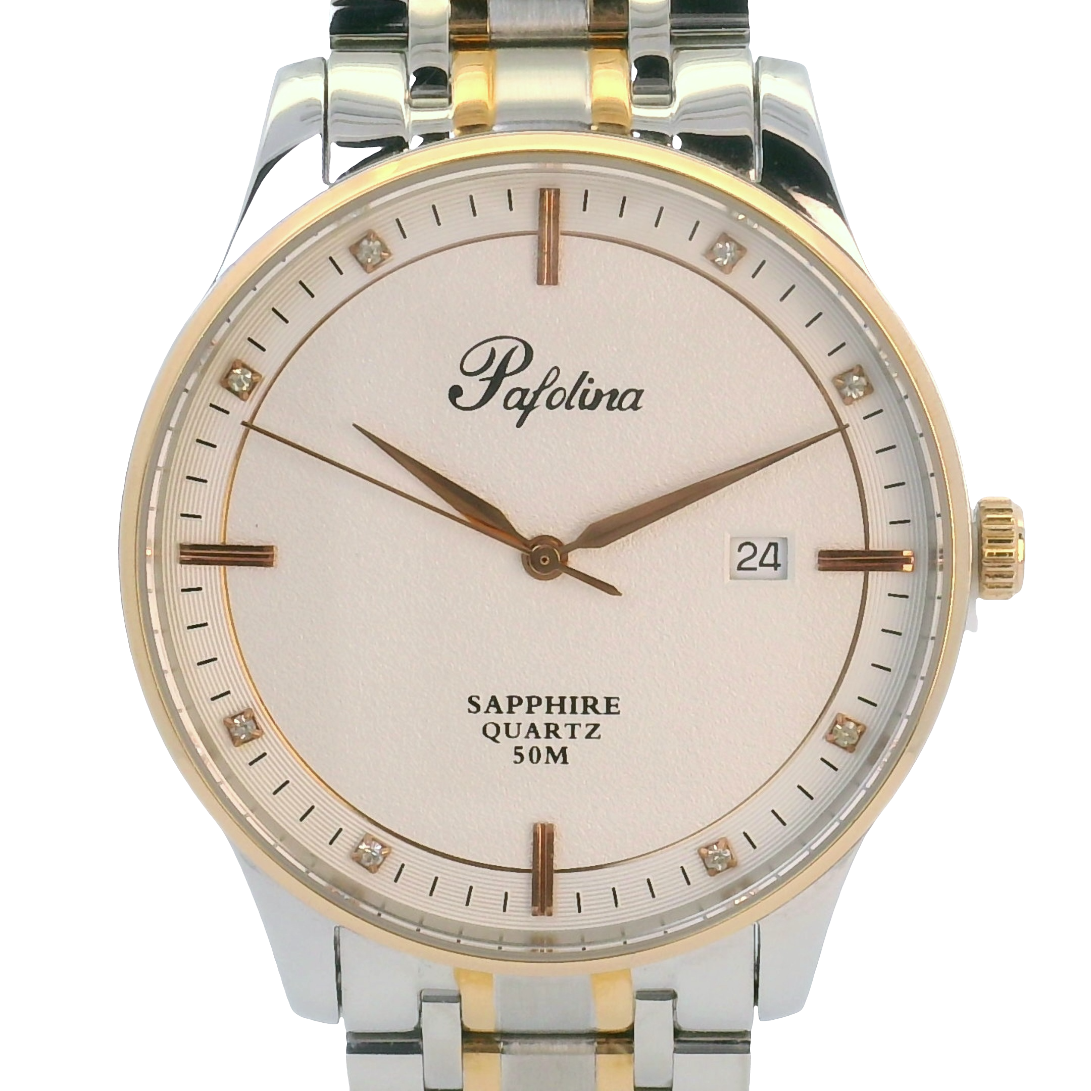 Pafolina Two-Tone Scratch-resistant Sapphire Crystal Quartz Stainless-steel 40mm