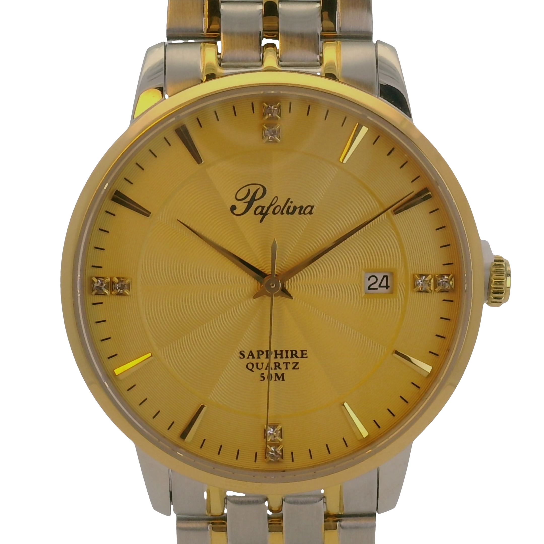 Pafolina Two-Tone Scratch-resistant Sapphire Crystal Quartz Stainless-steel 40mm