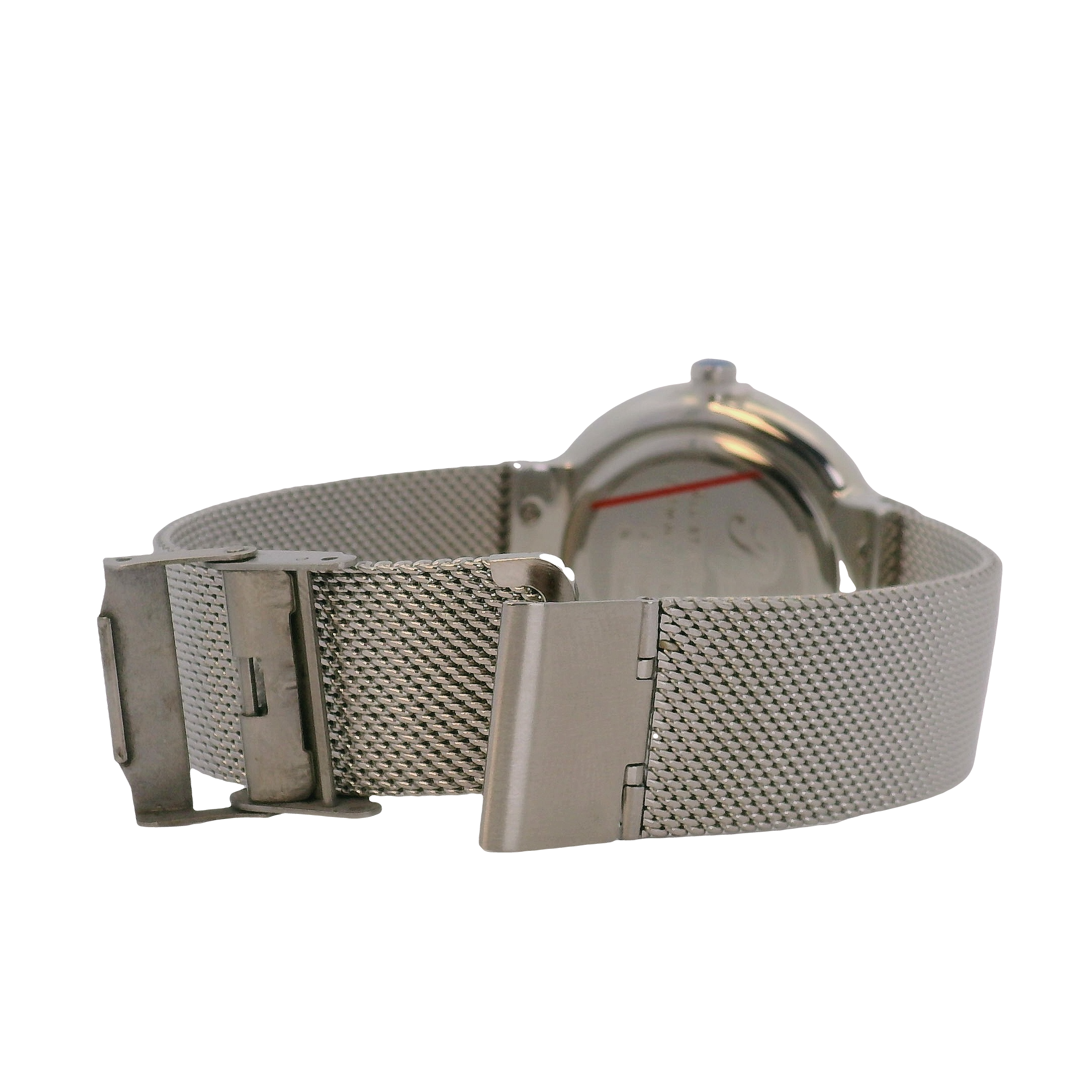 Pafolina Watch Minimalist – Scratch-resistant Sapphire Crystal Black & Silver-Tone Mesh Edition 40mm