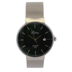 Pafolina Watch Minimalist – Scratch-resistant Sapphire Crystal Black & Silver-Tone Mesh Edition 40mm