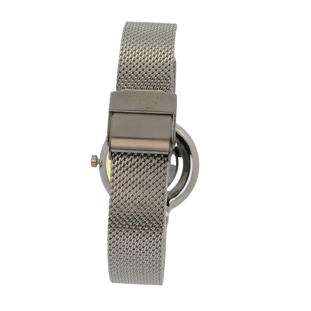 Pafolina Watch Minimalist – Scratch-resistant Sapphire Crystal Black & Silver-Tone Mesh Edition 30mm