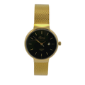 Pafolina Watch Minimalist – Scratch-resistant Sapphire Crystal Black & Gold-Tone Mesh Edition 30mm