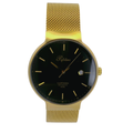Pafolina Watch Minimalist – Scratch-resistant Sapphire Crystal Black & Gold-Tone Mesh Edition 40mm