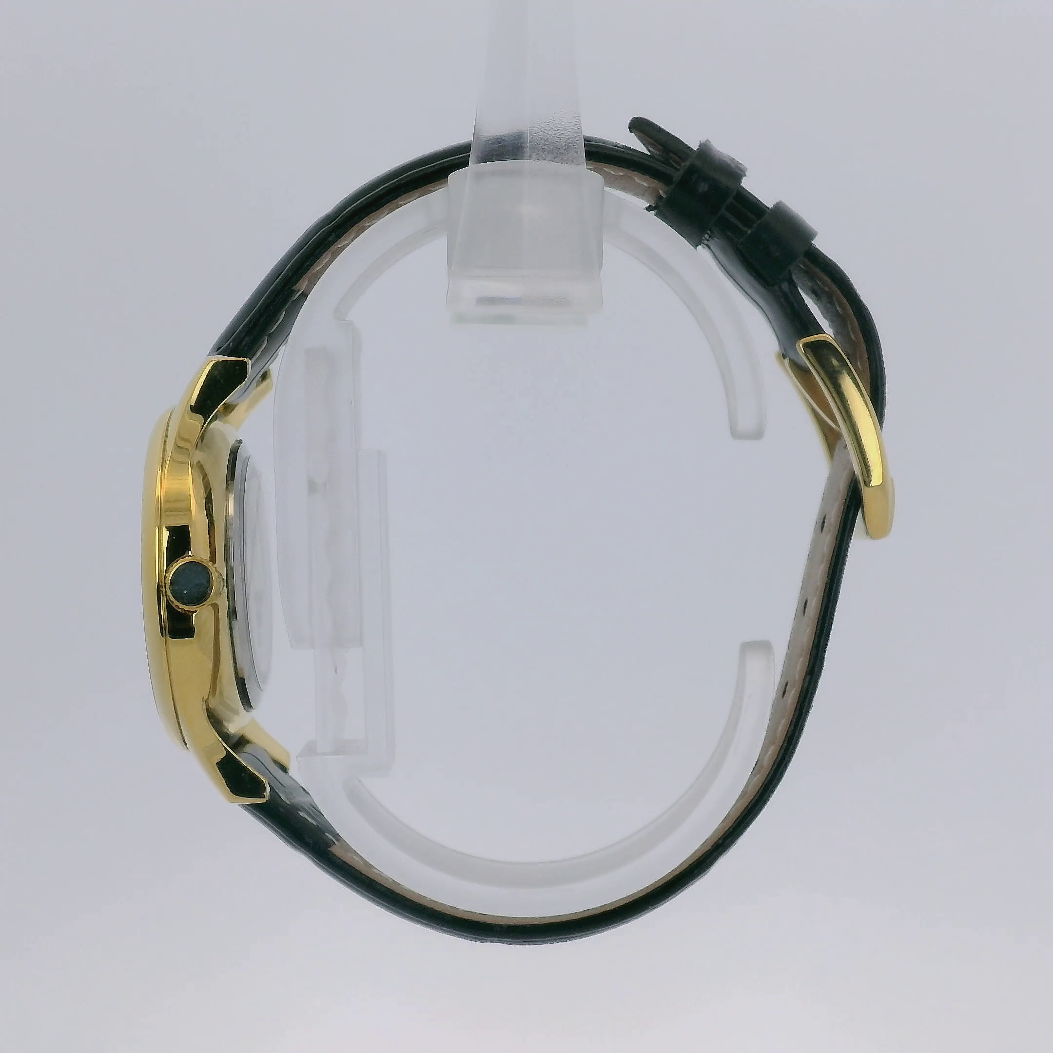 Pafolina Elegant Sapphire Quartz – Classic White Dial Gold & Black 28mm