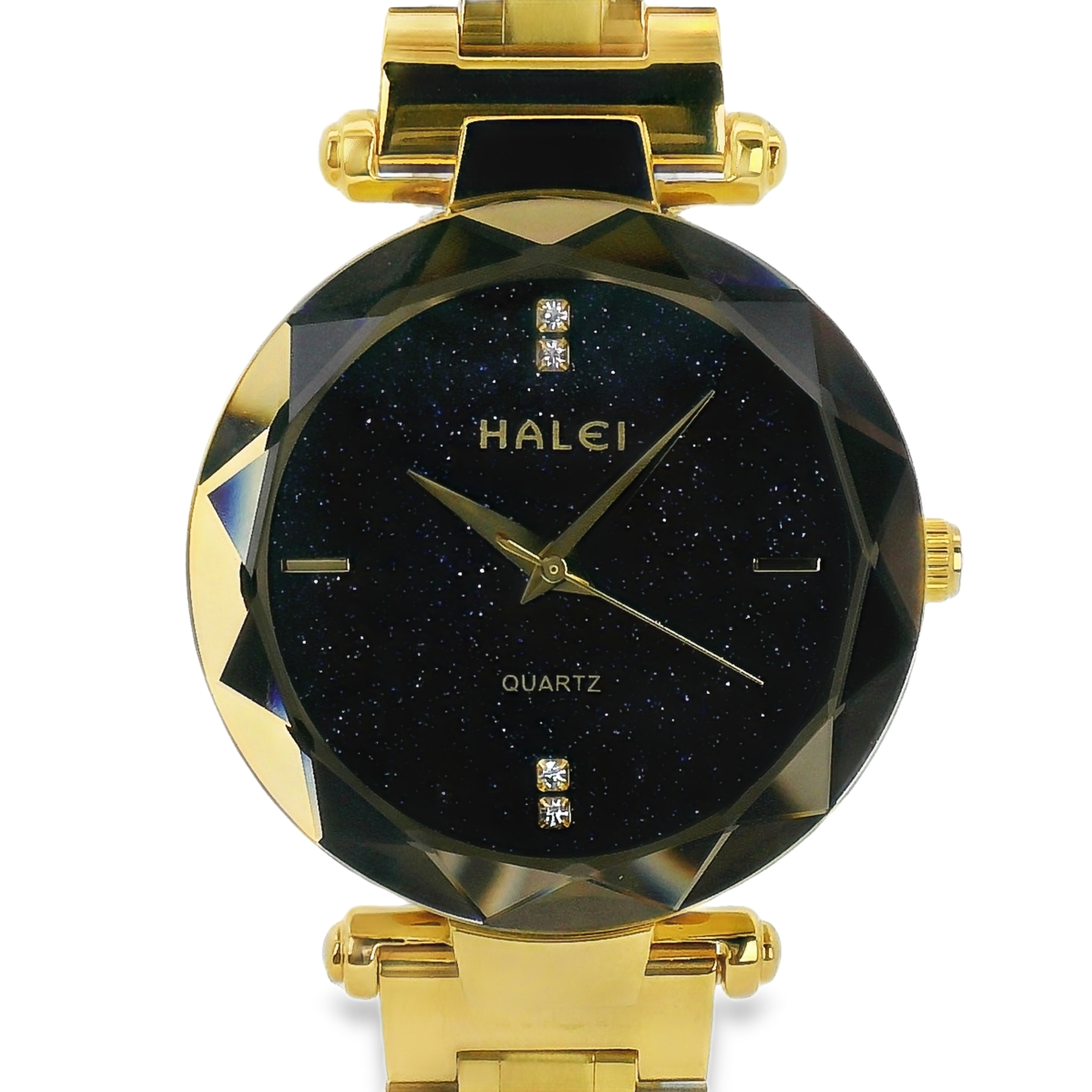 Halei Rose Gold-Tone  Watch Natural Stone Dial Stainless Steel Bracelet