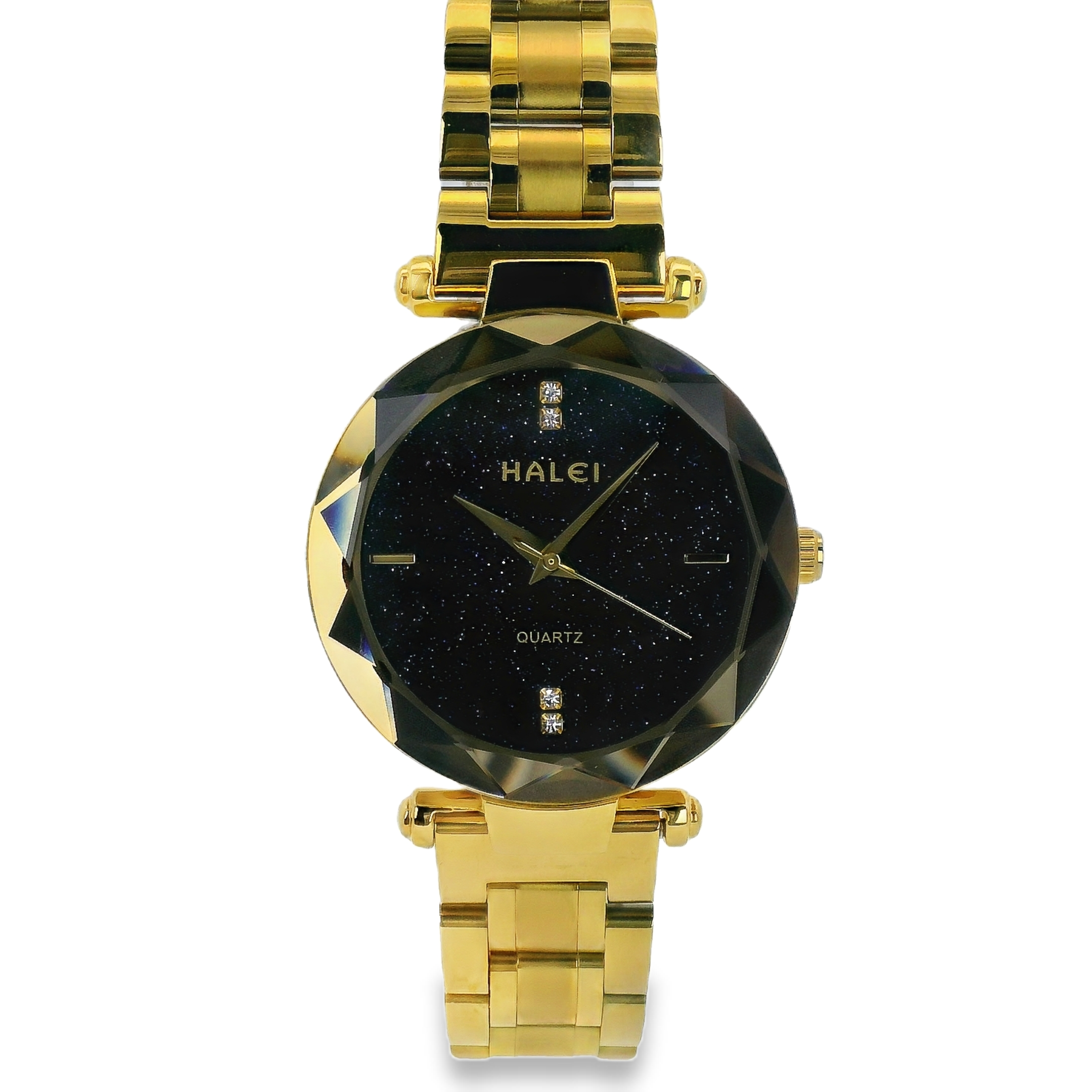 Halei Rose Gold-Tone  Watch Natural Stone Dial Stainless Steel Bracelet