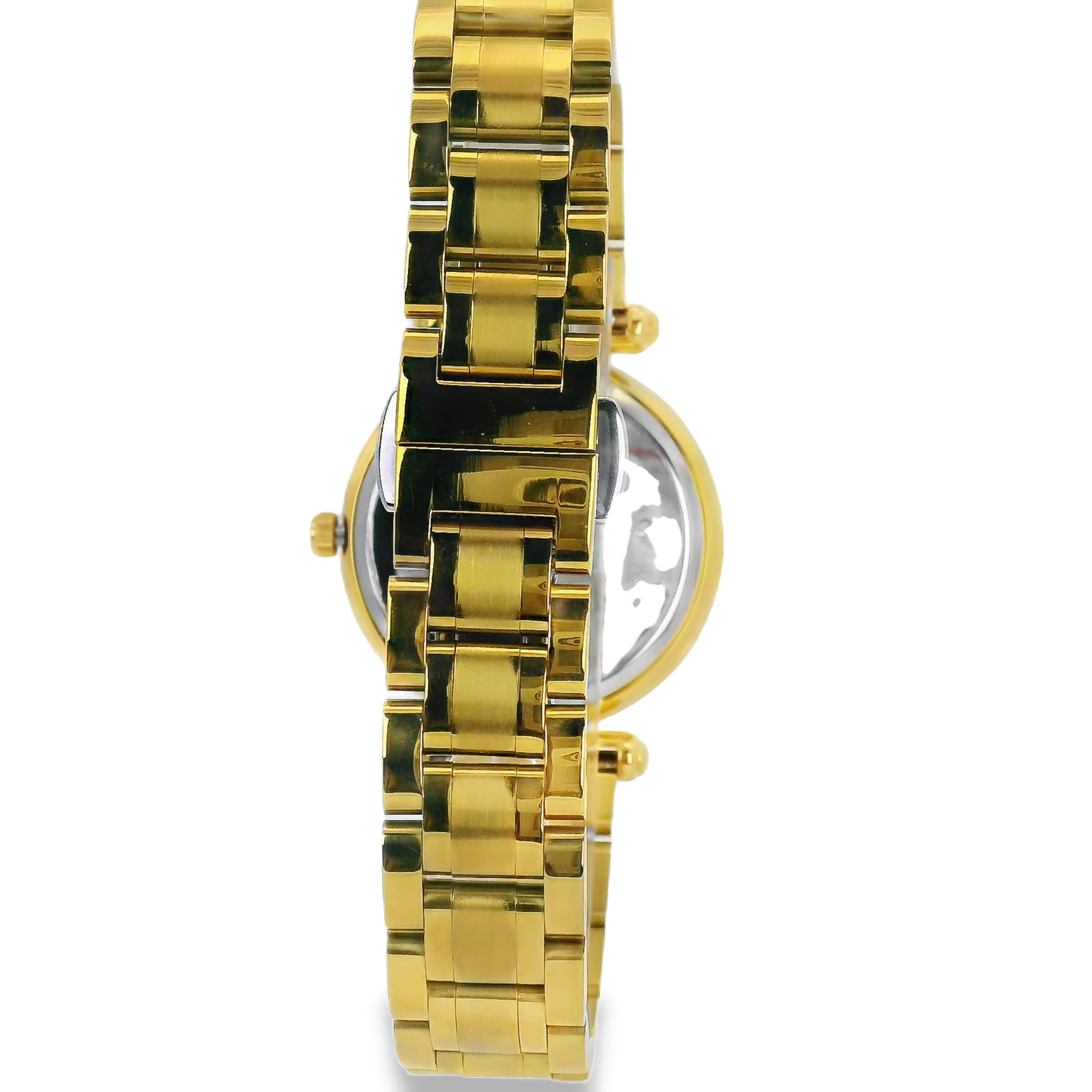 Halei Rose Gold-Tone  Watch Natural Stone Dial Stainless Steel Bracelet