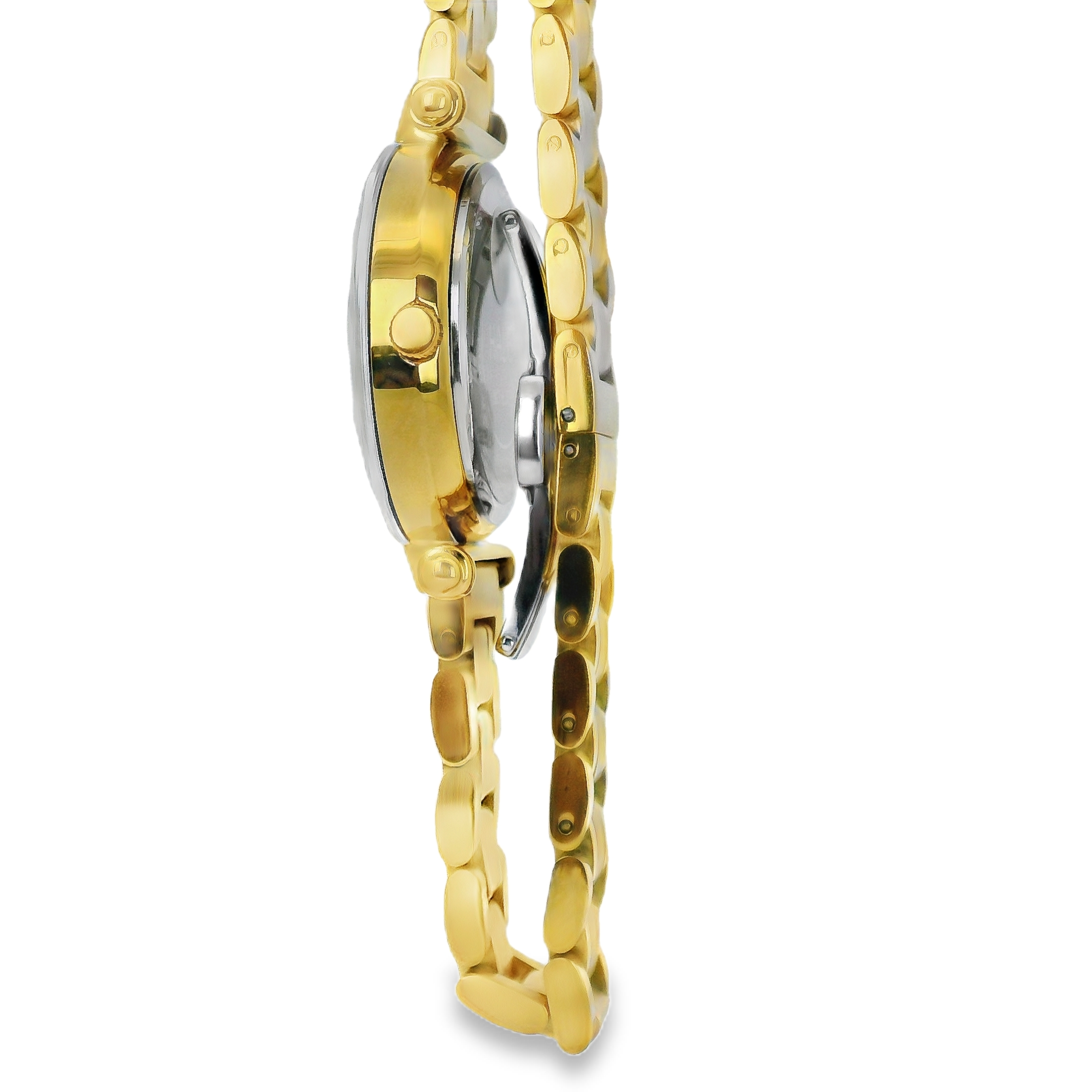 Halei Rose Gold-Tone  Watch Natural Stone Dial Stainless Steel Bracelet