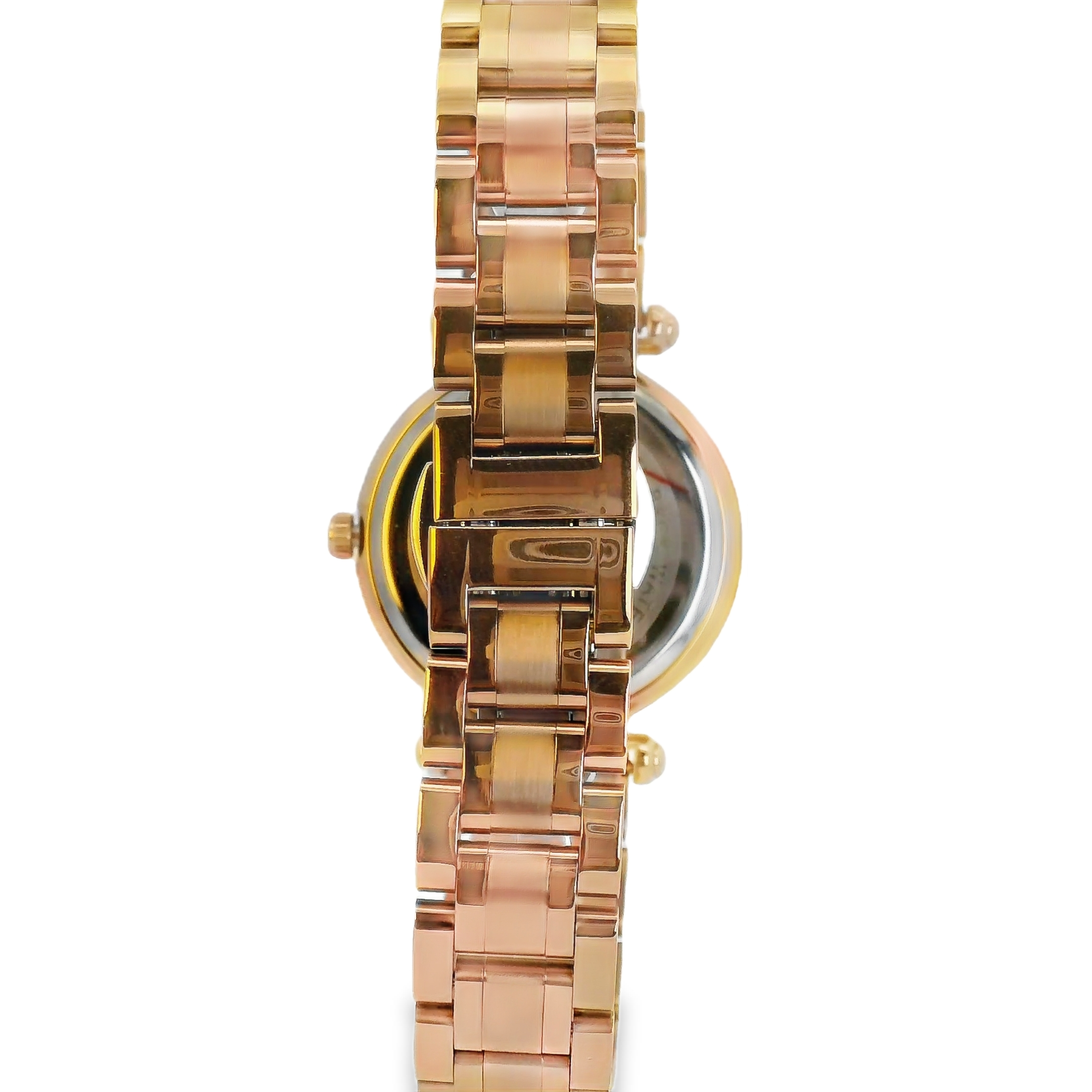Halei Rose Gold-Tone  Watch Natural Stone Dial Stainless Steel Bracelet