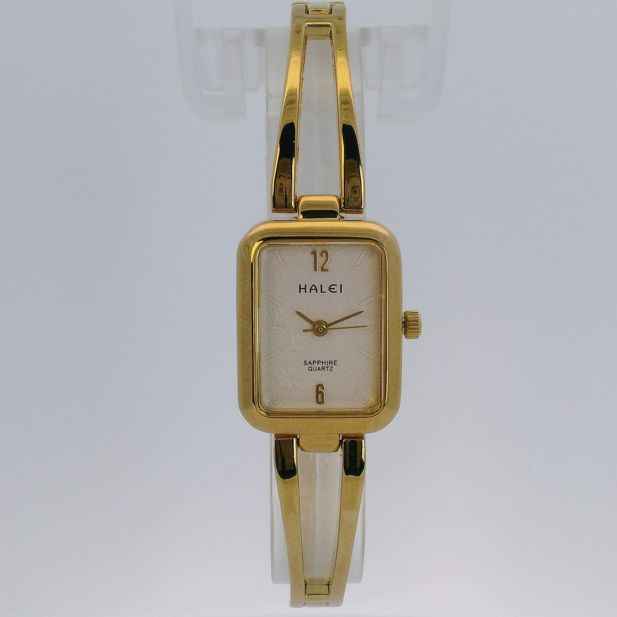 Halei Gold-Tone Rectangular Watch Jewellery Bracelet