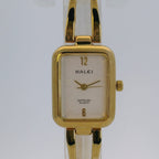 Halei Gold-Tone Rectangular Watch Jewellery Bracelet