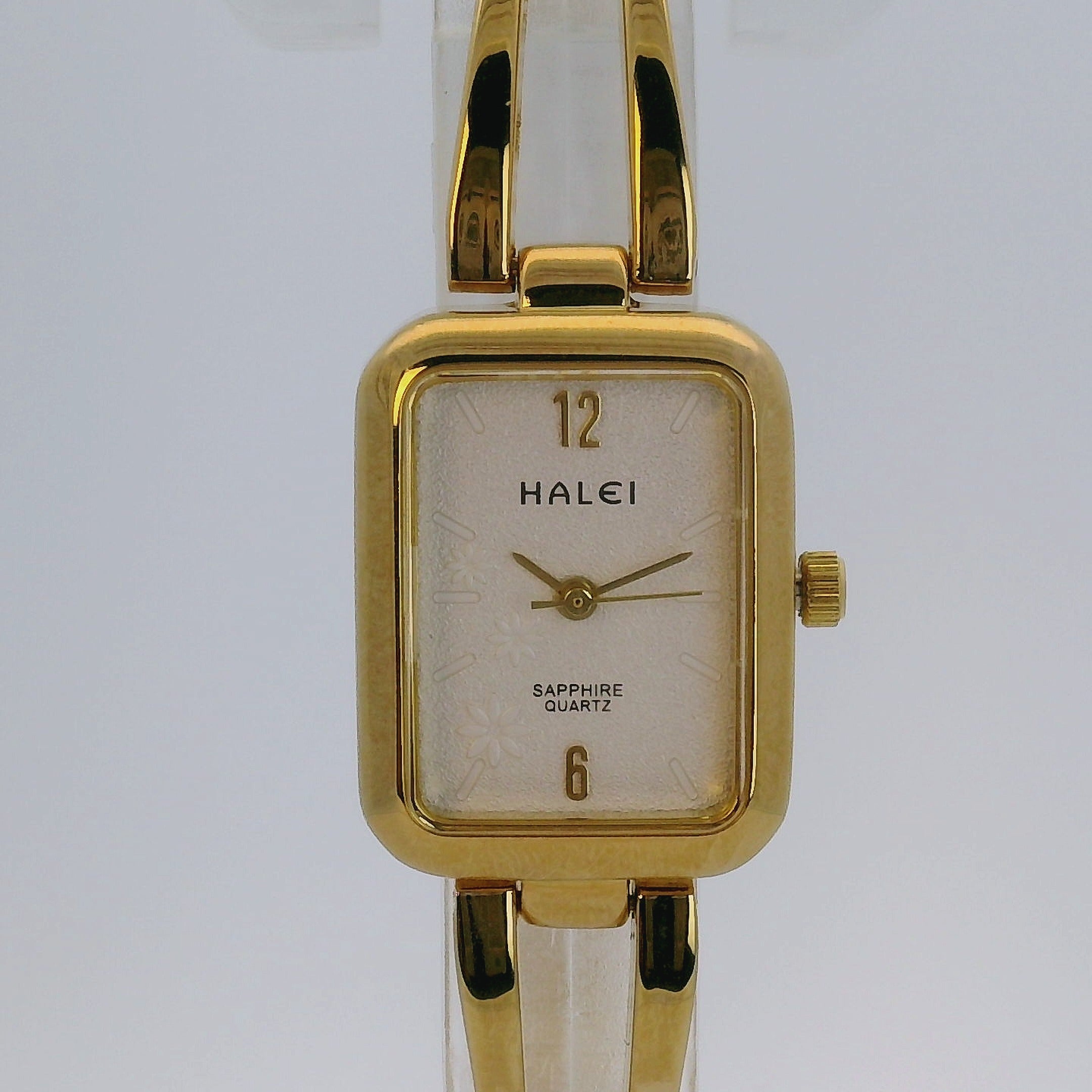 Halei Gold-Tone Rectangular Watch Jewellery Bracelet