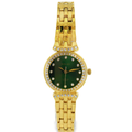Halei Gold-Tone Watch with Fluted Bezel and Jubilee Bracelet