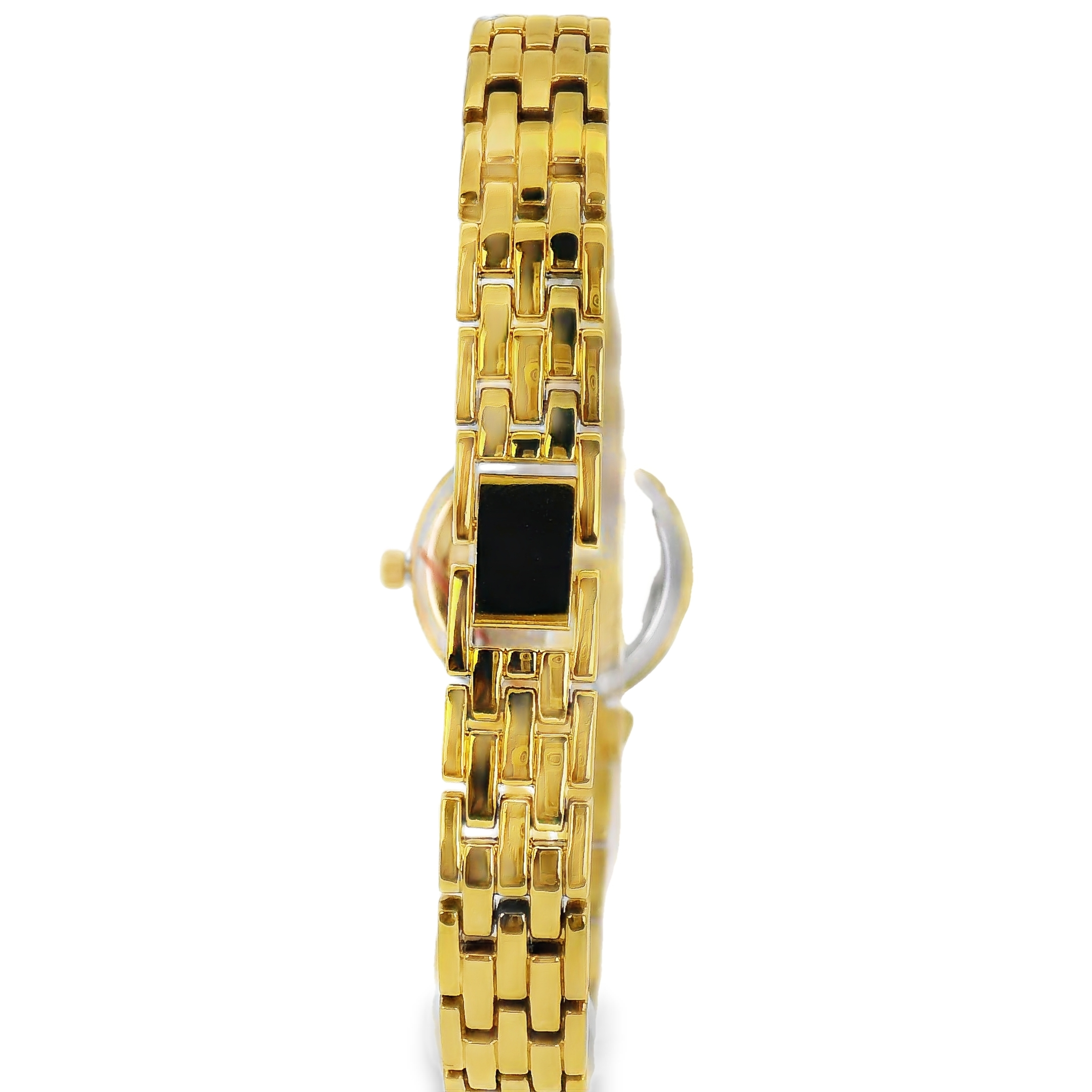 Halei Gold-Tone Watch with Fluted Bezel and Jubilee Bracelet