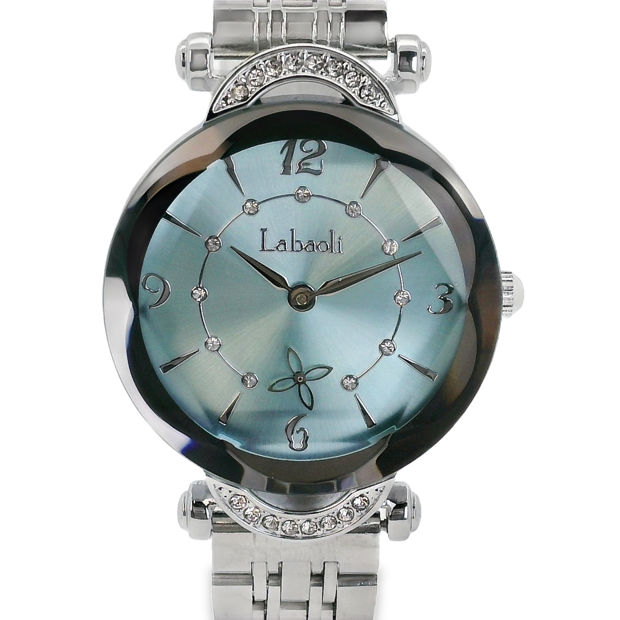 Lanaoli Watch Luxury Silver-Tone Light Blue Dial Bracelet