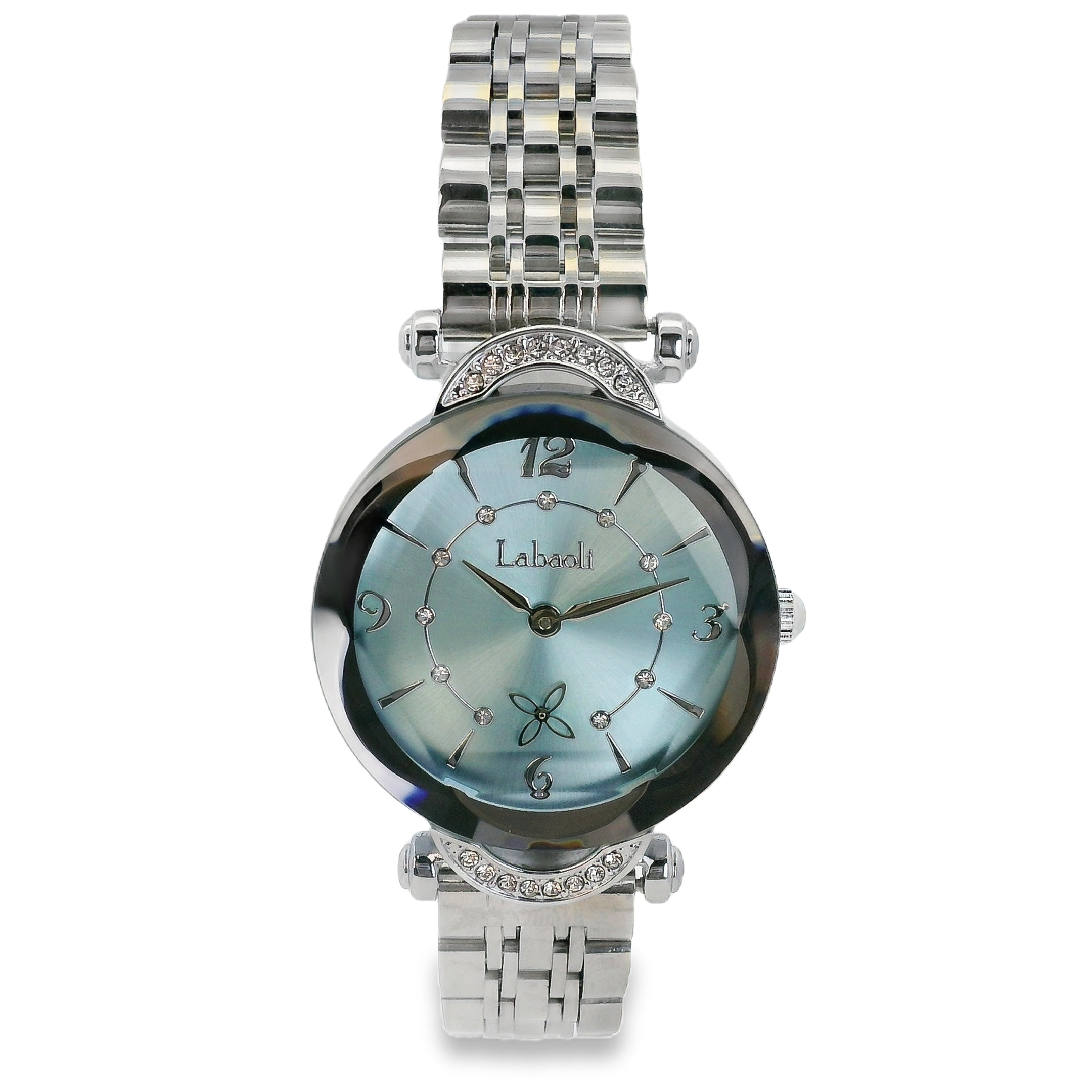 Lanaoli Watch Luxury Silver-Tone Light Blue Dial Bracelet