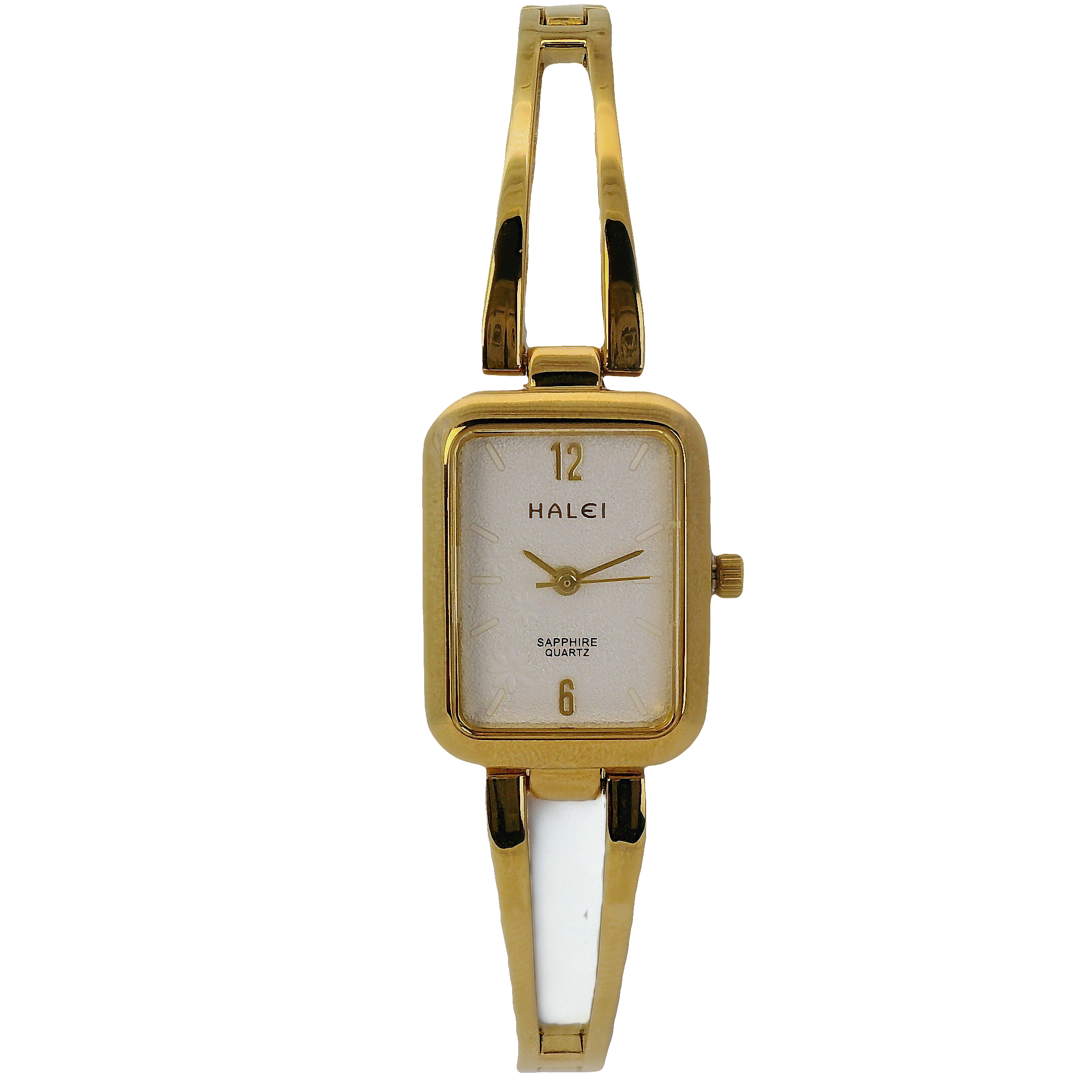 Halei Gold-Tone Rectangular Watch Jewellery Bracelet