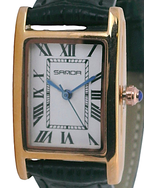 SAMDA WS109WGB Elegant "Tank" Large Ladies Quartz Watch Rose Gold-Tone - 27x31mm