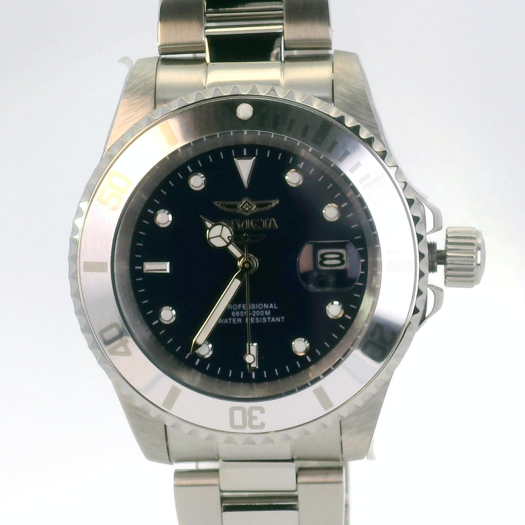 Invicta Pro Diver 40 mm Stainless Steel Watch – 200 m Water Resistant, Luminous Markers, Fast UK Delivery