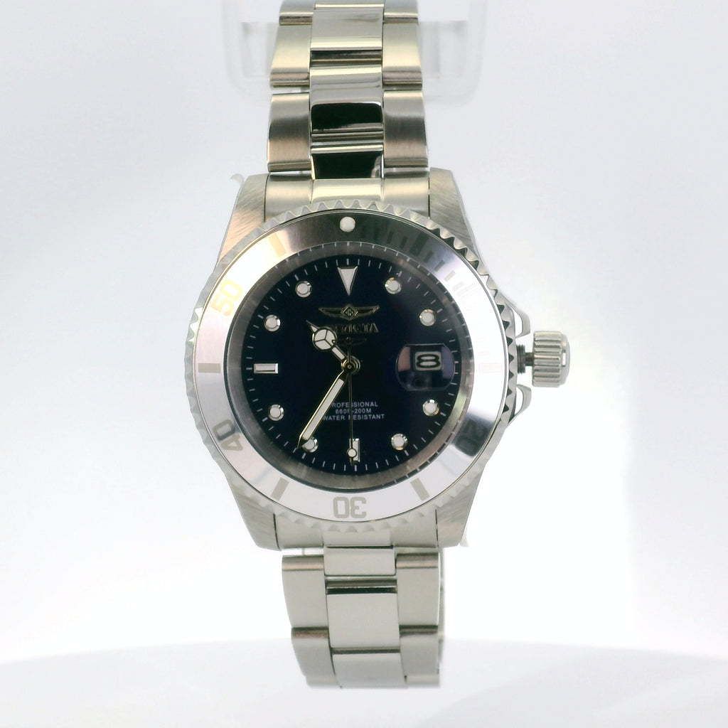 Invicta Pro Diver 40 mm Stainless Steel Watch – 200 m Water Resistant, Luminous Markers, Fast UK Delivery
