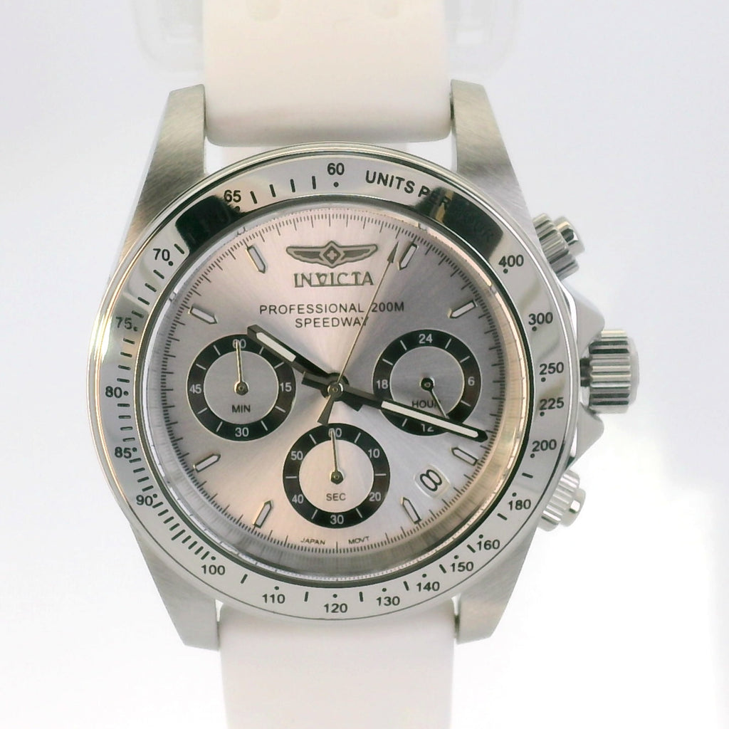 Invicta Speedway Montecarlo 40 mm White – Chronograph, 200 m Water Resistant, Fast UK Delivery