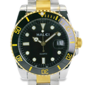 Halei Dive 40 mm Stainless Steel Back Watch – Water‑Resistant, Two‑Tone Bracelet, Fast UK Delivery